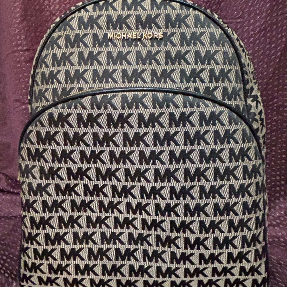 Michael Kors Black Monogram Backpack